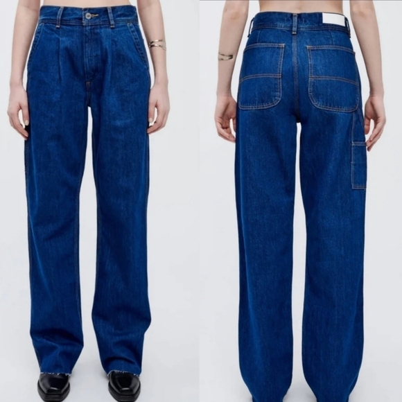 RE/DONE Utility Loose Oversized Jeans In True Rinse Size 25 Waist 30 - Picture 1 of 16